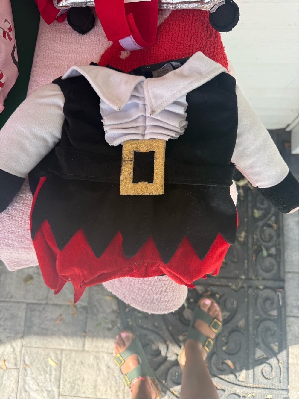 Target Kids Pirate Costume in Black, Red & White with Gold Buckle
